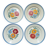 4 assiettes plates HBCM