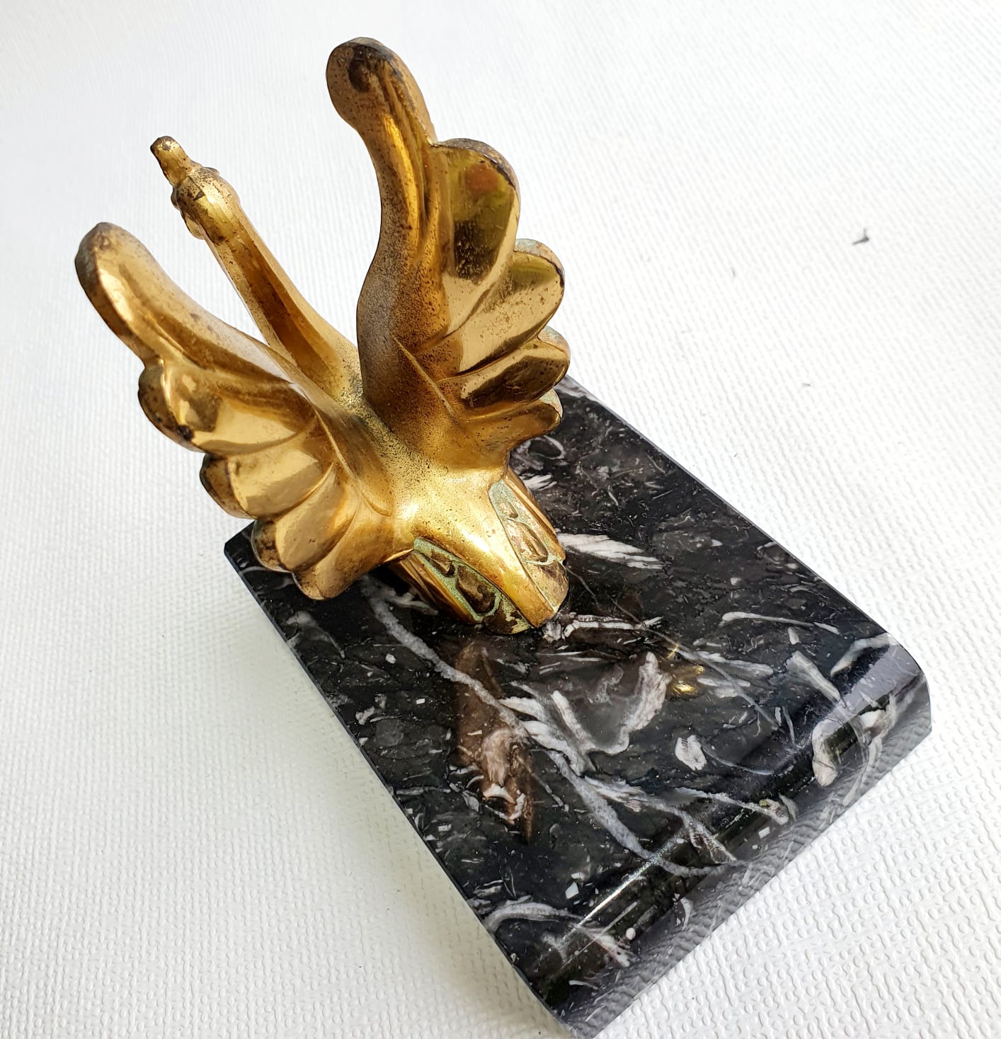 Book-clamps swans art deco