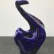 Ancient vase blue ceramics vintage swan shape