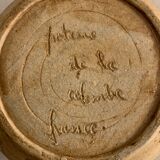 Ancient pot and its lid Pottery of the Dove in sandstone 1975