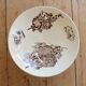 Antique compote dish made of ironstone, ivory and sepia, Clairefontaine with oriental decoration.