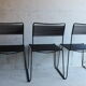 Set de 4 chaises noires Spaghetti Giandomenico Belotti