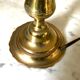 Pair of brass bedside lamps