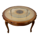Chippendale Coffee Table in Wood, Canning and Glass