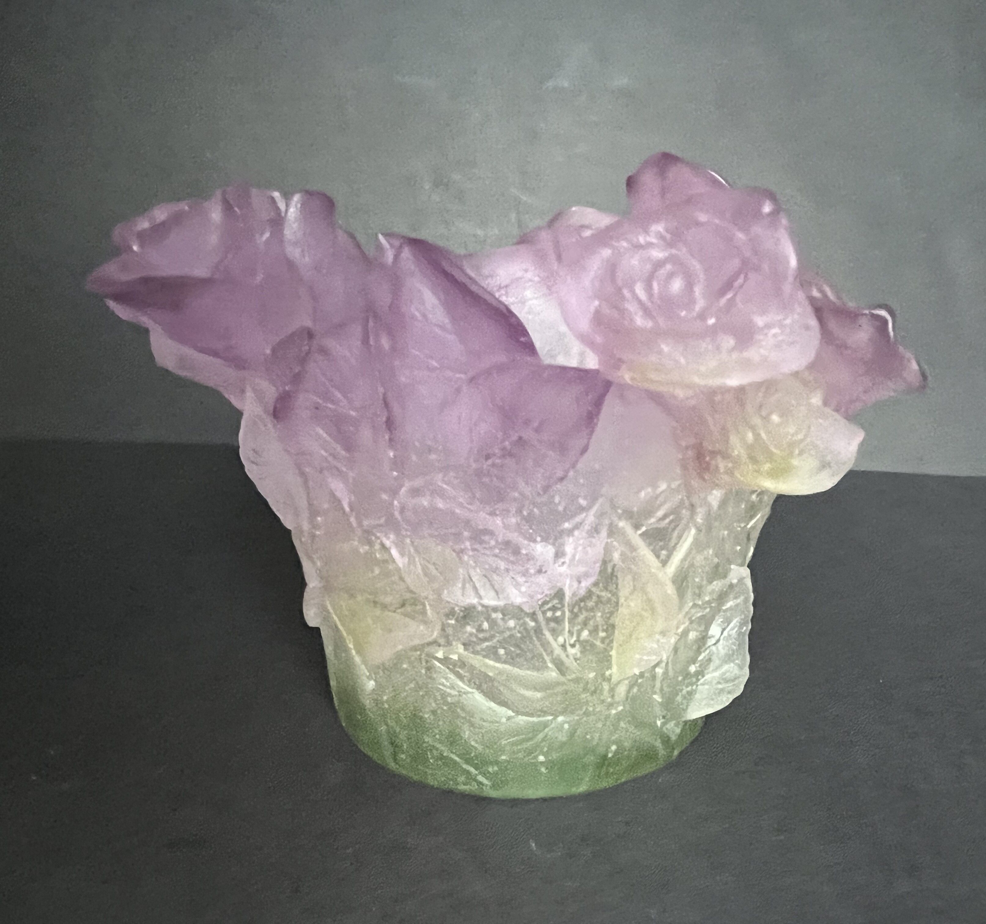 Daum vase in glass paste