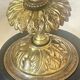 Paire de vases cornets cristal, onyx et bronze