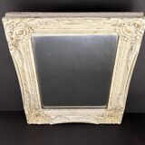 Mirror in white ceruse wood