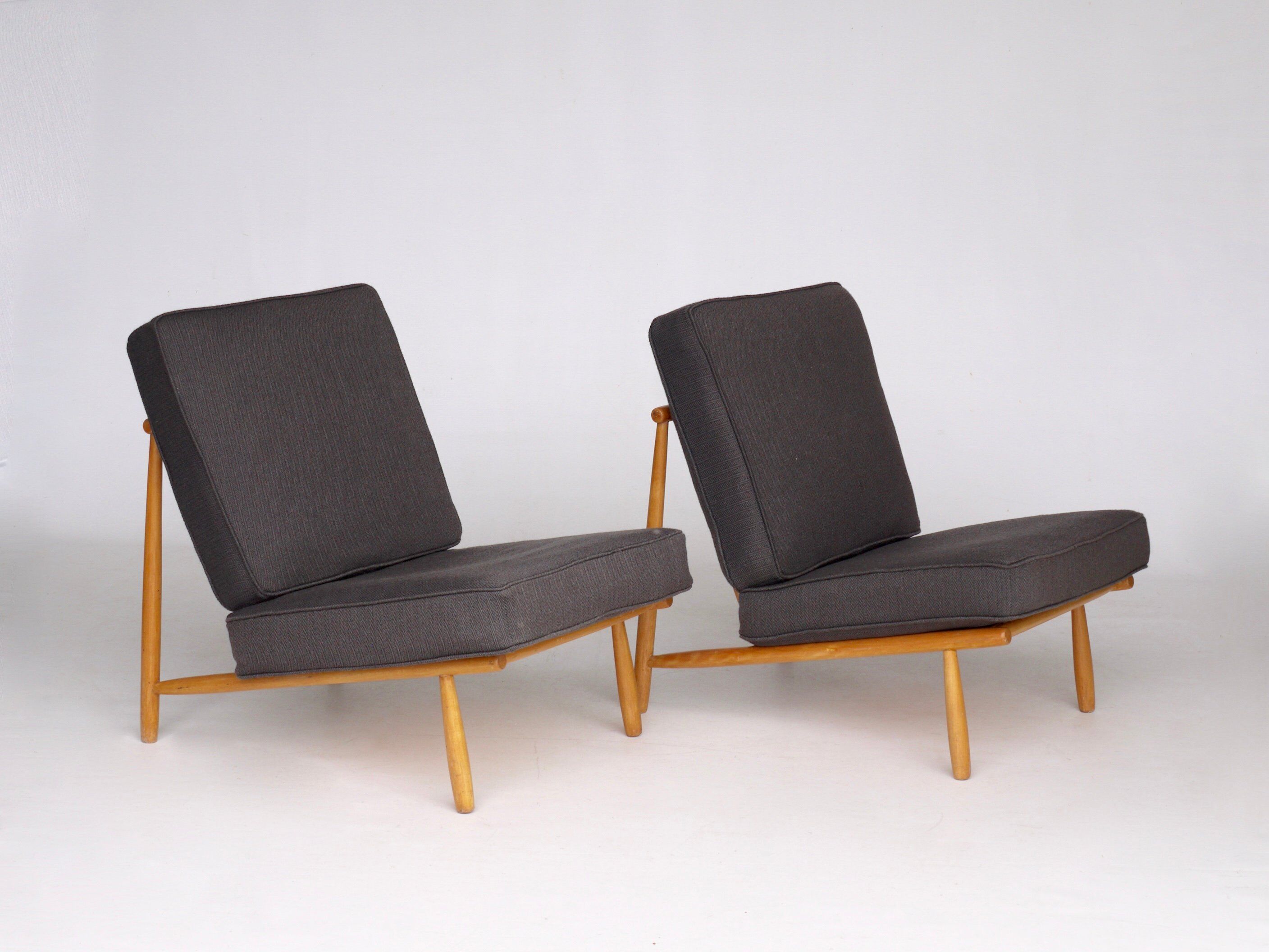 Mid-century domus lounge chairs by alf svensson for dux, 1950s, set of 2