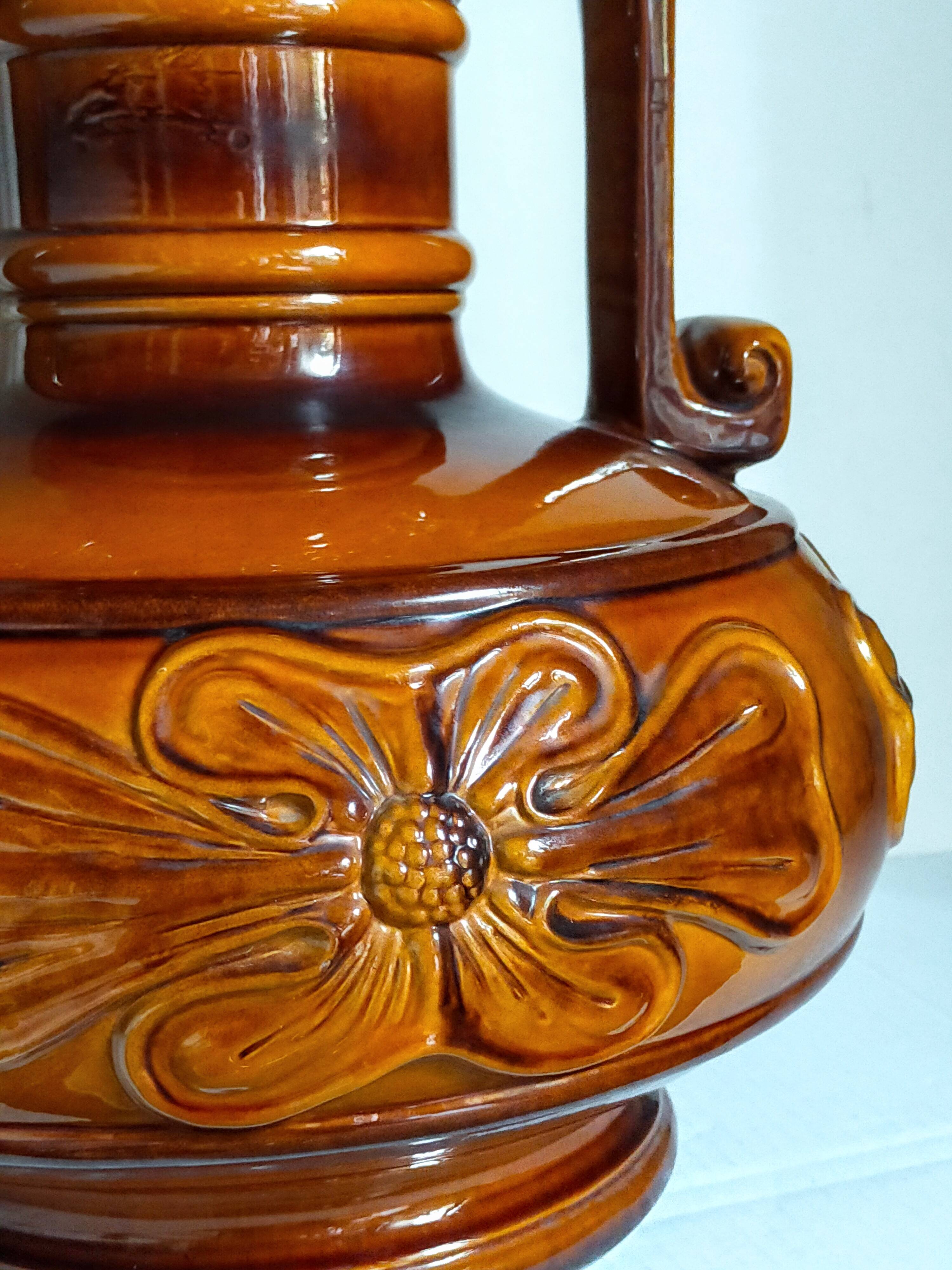 West germany ceramic floor lamp 70s