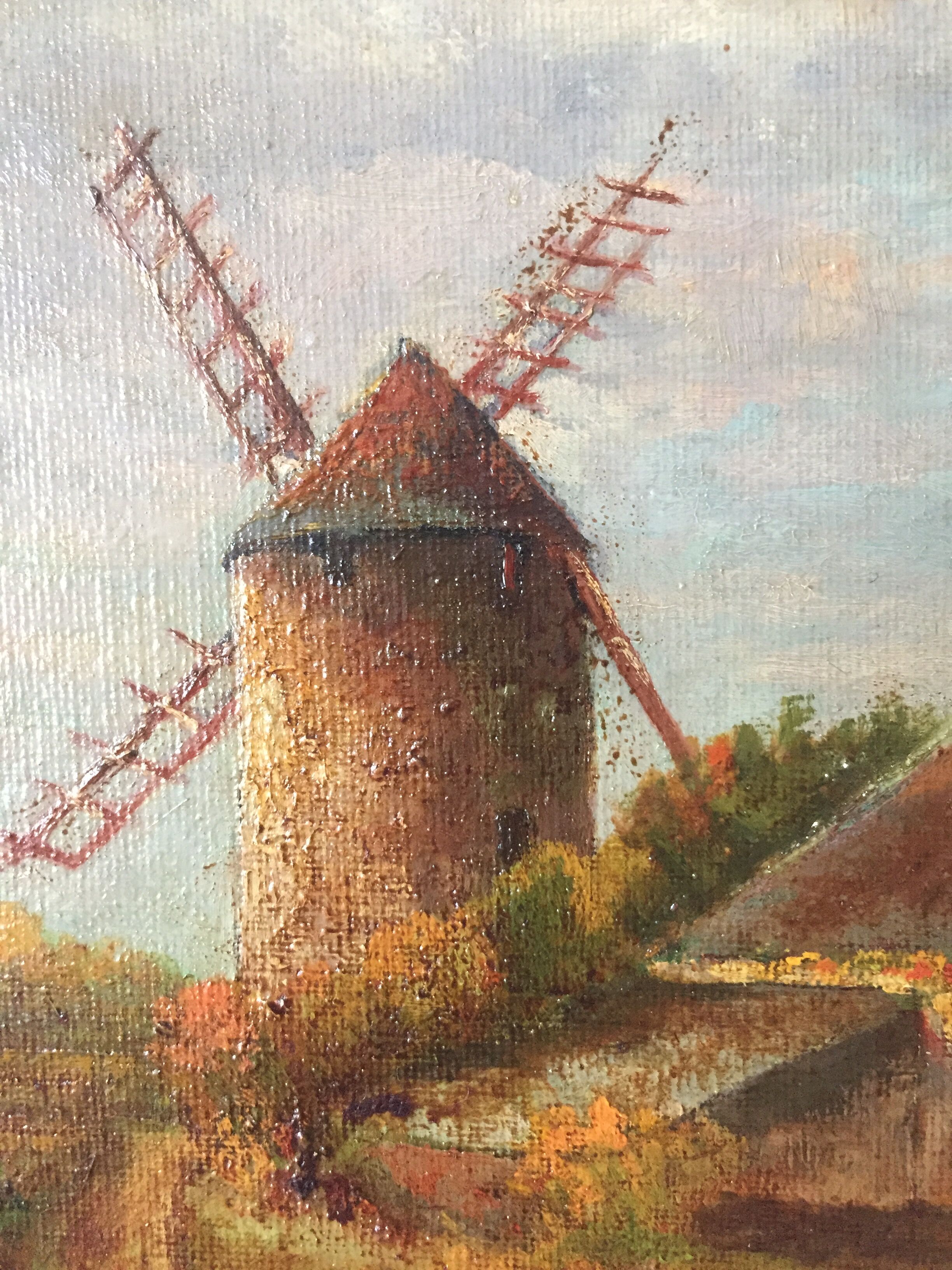 Oil on canvas signed - Moulin de Lancieux (Dinard)