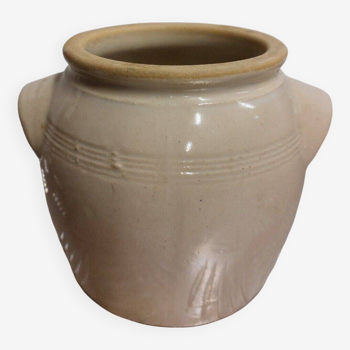 Stoneware pot with handles