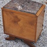 Vintage clear wood bedside table