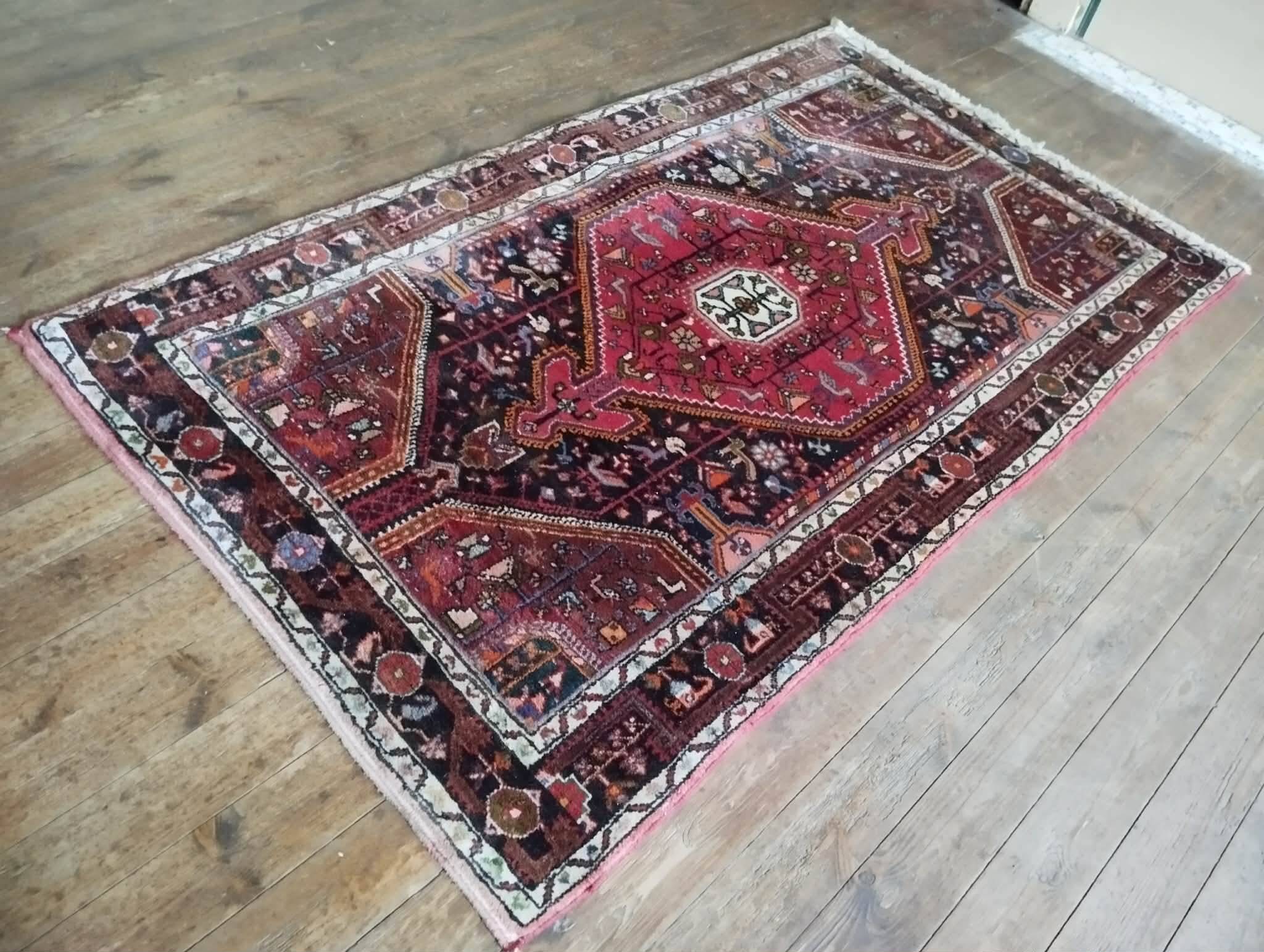 Handmade Persian Tuyserkan rug 218x124cm
