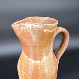 Large vintage flamed stoneware jug – France, 1970s