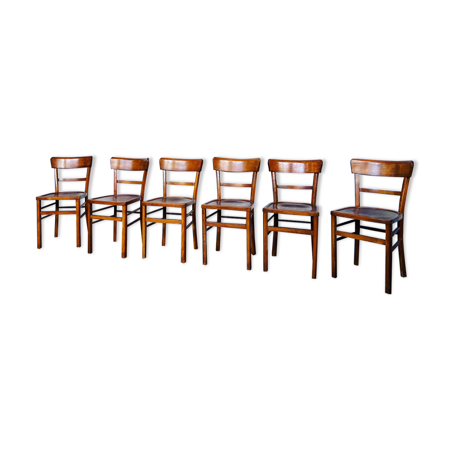 Série de 6 chaises bistrot troquet Parisien