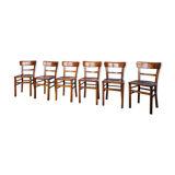Parisian bistro chair troquet style Baumann, Fischel, Kohn, Lutherma in retro vintage beech wood