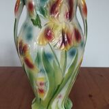 Barbotine vase with numbered iris of saint clement