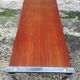 Chrome and teak coffee table