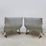 Vintage Italian design Onda Wave lounge chairs Giovanni Offredi Saporiti