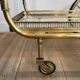 Rolling Table with Large Brass and Glass Wheels, Maison Jansen, Circa 1940