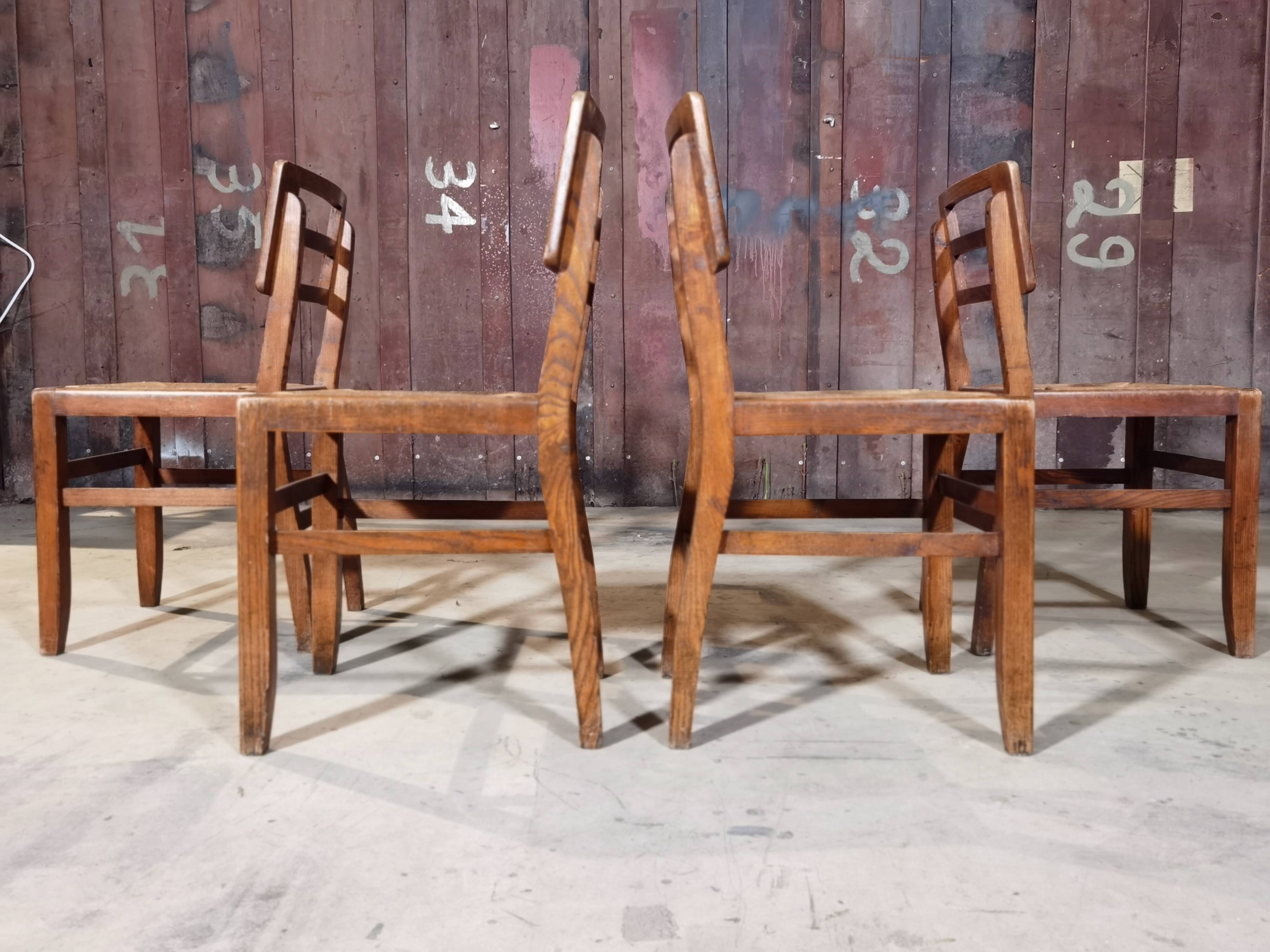 Lot de 4 chaises Pierre Cruege