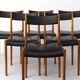 6 Vintage German Dining Chairs by Lübke, 1970s, Beech Wood & Faux Leather