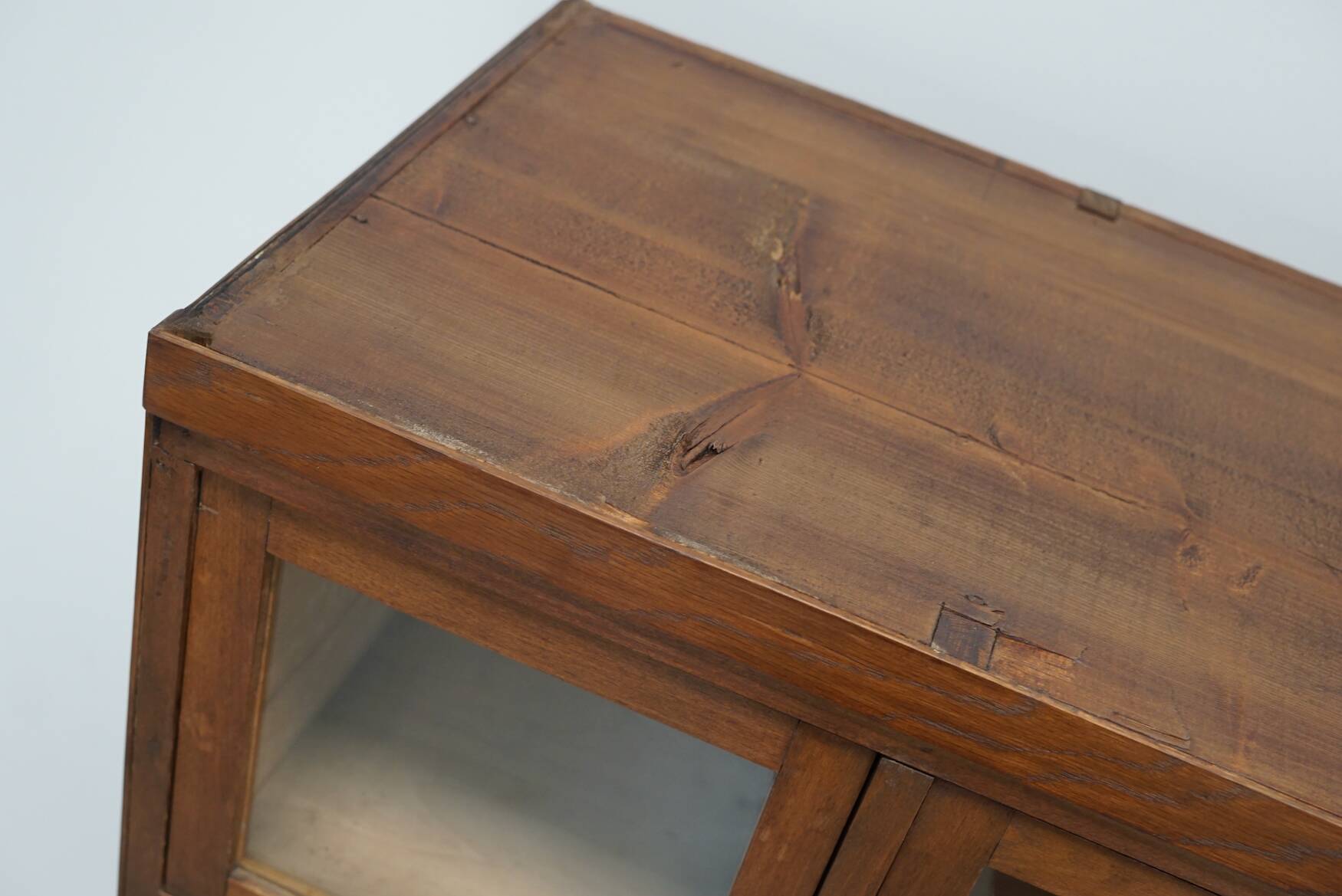 Vintage Large German Beech Haberdashery Shop Cabinet / Vitrine, 1950s