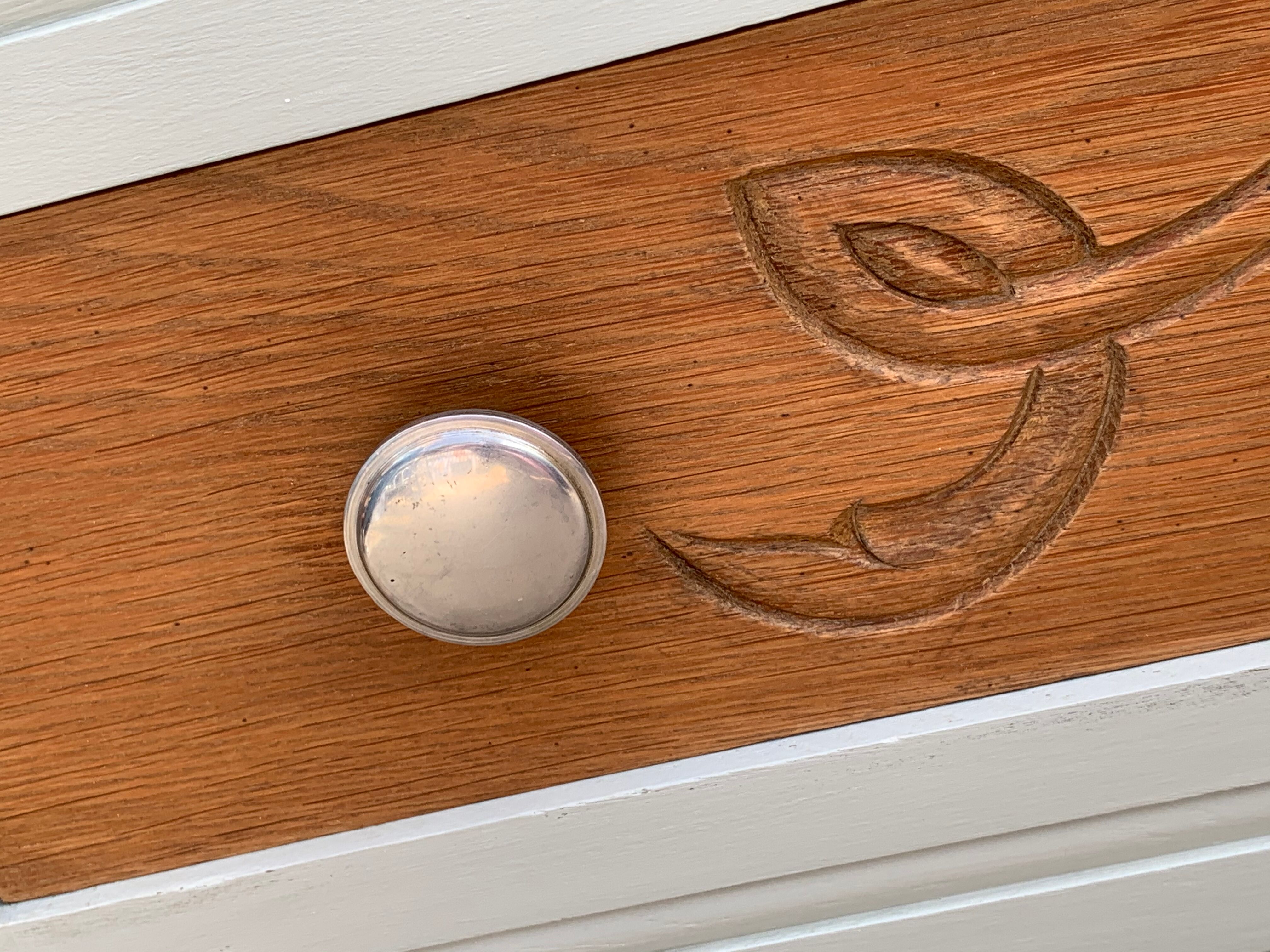 40's grey green art deco chest of drawers