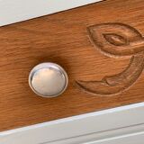 40's grey green art deco chest of drawers