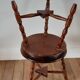 Pair of wooden stools turned vintage 60s