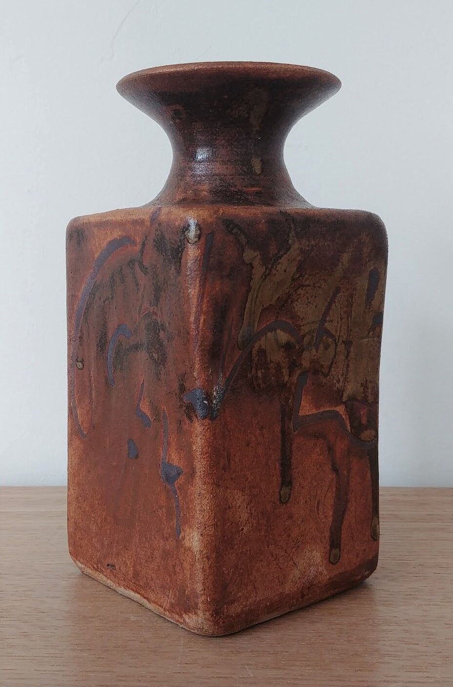 Signed sandstone vase