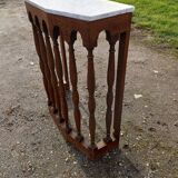 Oak and Marble Console
