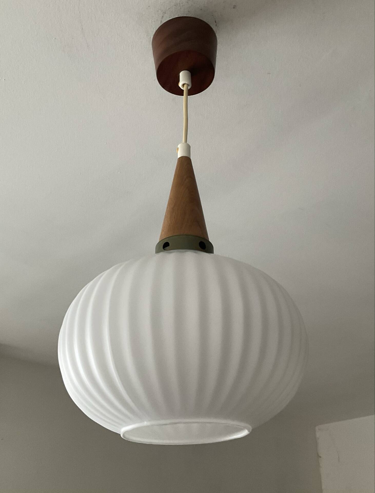 Scandinavian suspension light by Louis Kalff from the 60s-70s.