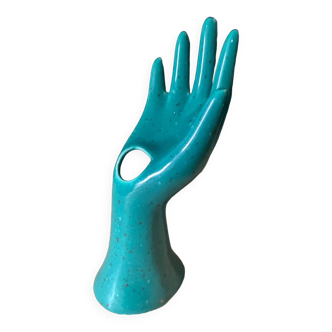 Green ceramic hand soliflore ring sizer