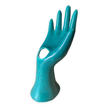 Green ceramic hand soliflore ring sizer