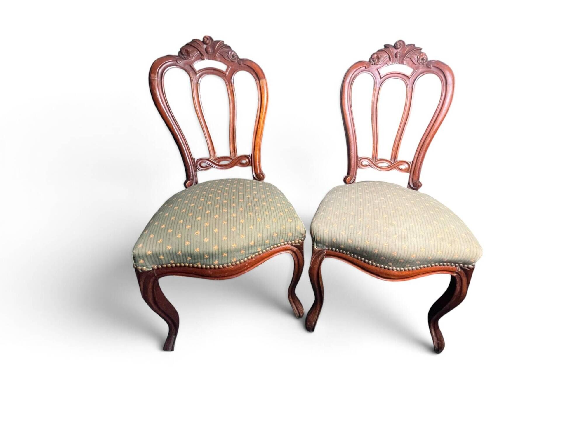 Paire de chaises en acajou époque Napoléon III fin XIXème