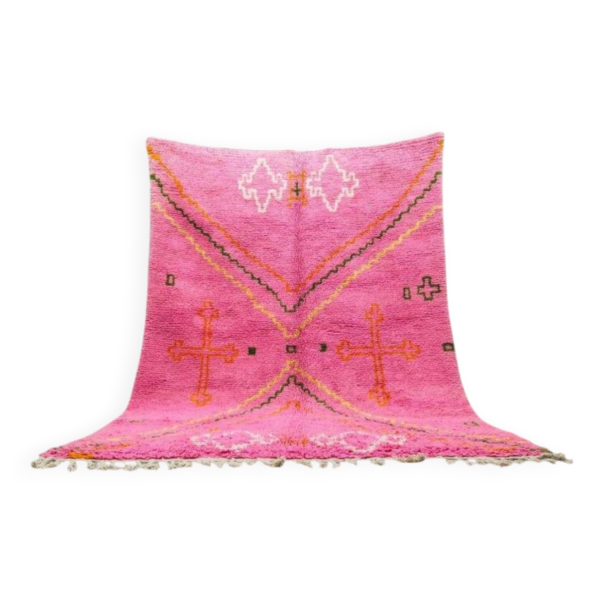 Handmade pink Beni Ourain rug, 150/250cm