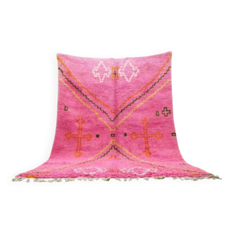 Handmade pink Beni Ourain rug, 150/250cm