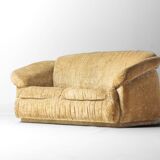 Italian two-seater sofa in beige velvet, 1970s