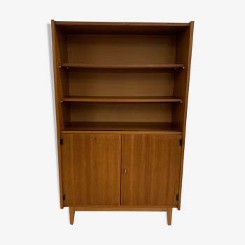 Bibliothèque scandinave vintage en chêne années 70
