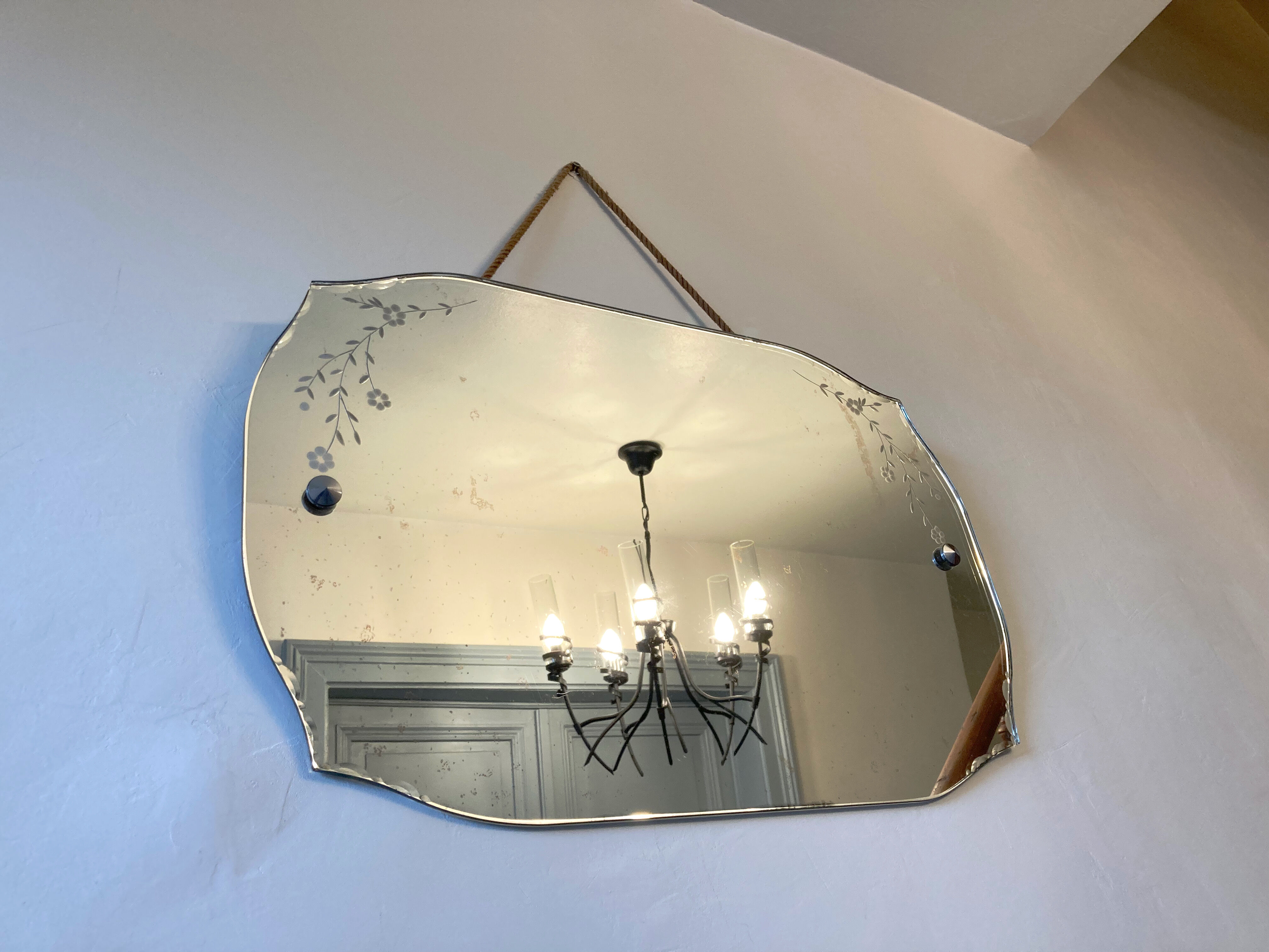 Antique chiseled mirror 60 X 40cm