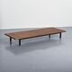 Cansado bench in mahogany by Charlotte Perriand, circa 1962.
