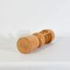 Candle holder in turned solid wood and brass