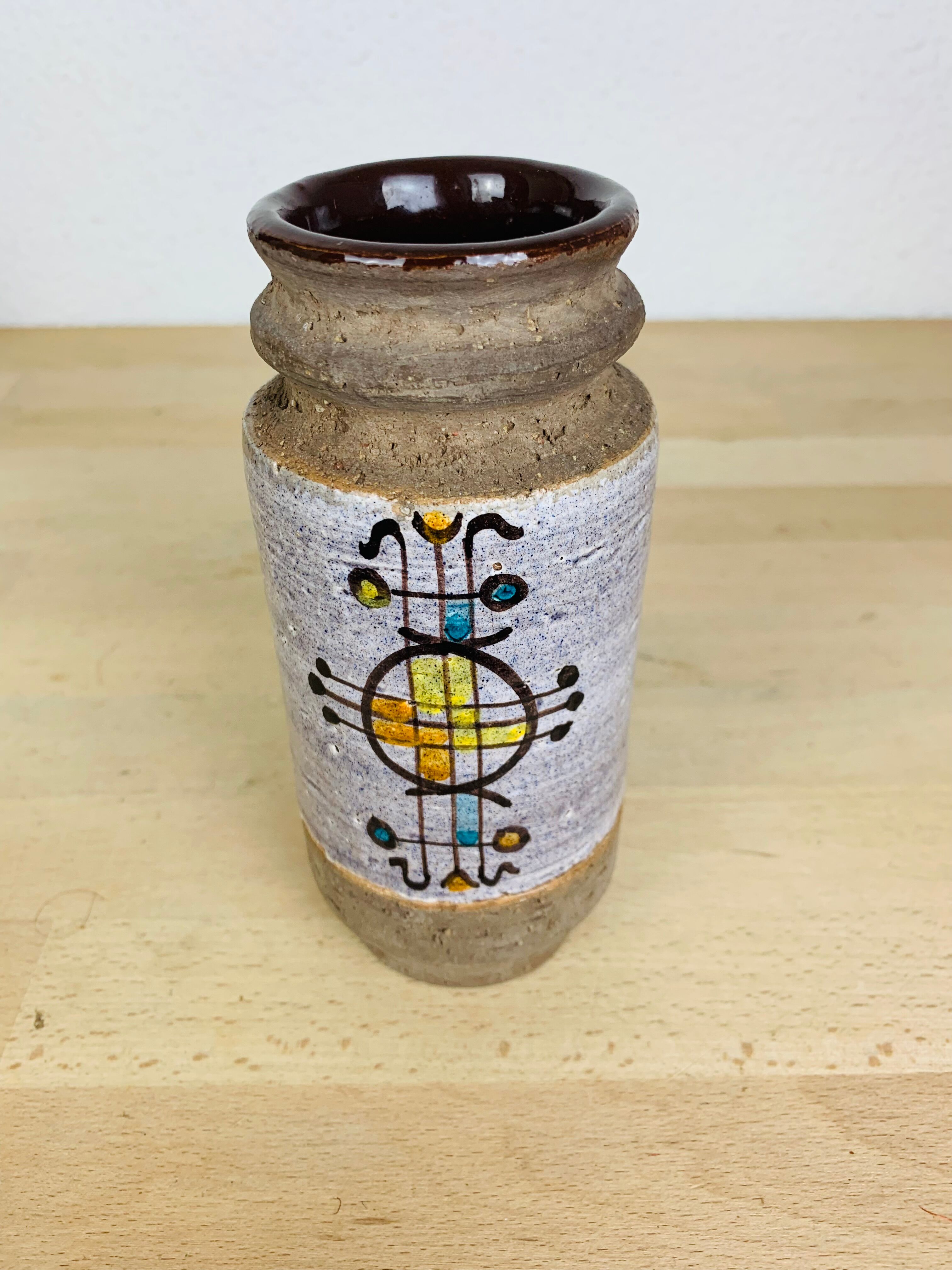 Italian roller vase, ceramic 50s