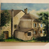 Oil on canvas, countryside landscape