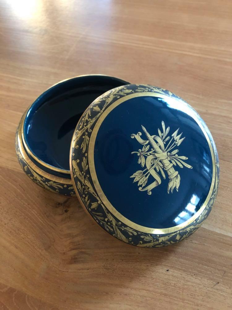 Candy factory Pinon-Heuzé ceramic ceramic golden blue earthenware
