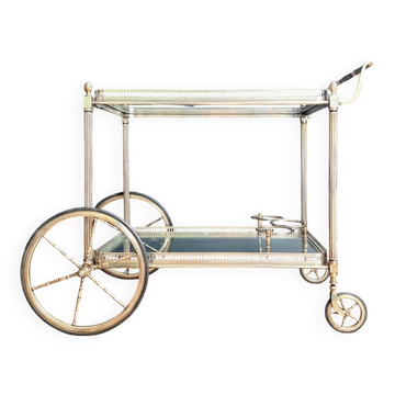 Antique trolley, vintage serving cart, drinks bar furniture.