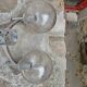 70s glass wall lamp