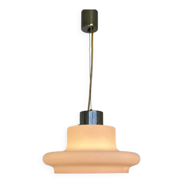 Suspension en verre blanc, design de Karel Volf, Tchécoslovaquie, années 1970