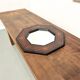 Octagonal wooden mirror by Jean-Claude Mahey